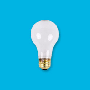 An Incandescent light bulb.